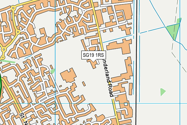 SG19 1RS map - OS VectorMap District (Ordnance Survey)