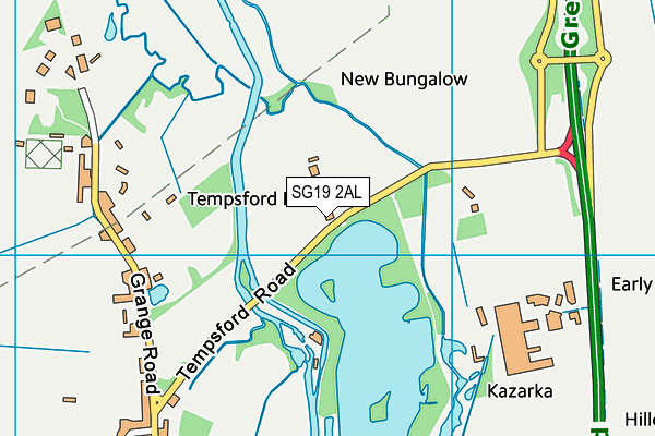 SG19 2AL map - OS VectorMap District (Ordnance Survey)