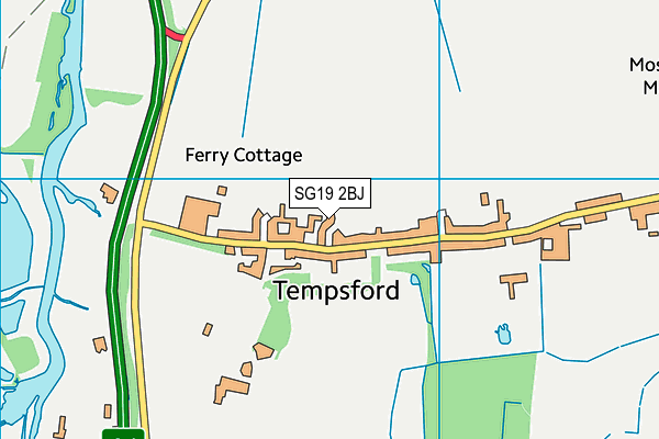 SG19 2BJ map - OS VectorMap District (Ordnance Survey)