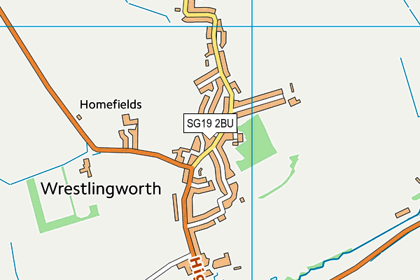 SG19 2BU map - OS VectorMap District (Ordnance Survey)