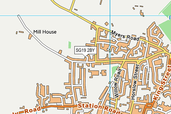 SG19 2BY map - OS VectorMap District (Ordnance Survey)