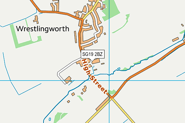 SG19 2BZ map - OS VectorMap District (Ordnance Survey)