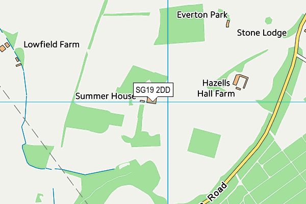 SG19 2DD map - OS VectorMap District (Ordnance Survey)