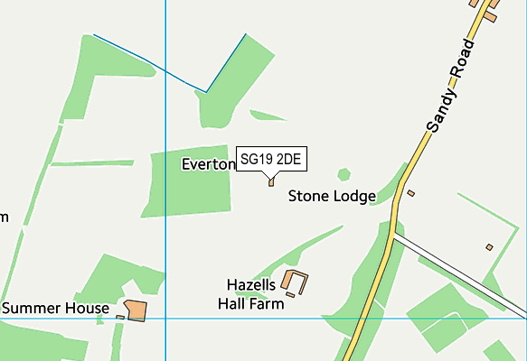 SG19 2DE map - OS VectorMap District (Ordnance Survey)