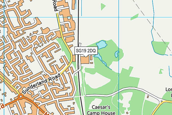 SG19 2DQ map - OS VectorMap District (Ordnance Survey)
