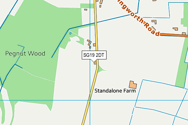 SG19 2DT map - OS VectorMap District (Ordnance Survey)