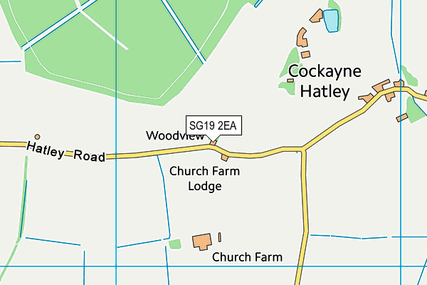 SG19 2EA map - OS VectorMap District (Ordnance Survey)