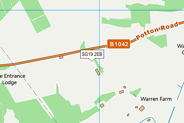 SG19 2EB map - OS VectorMap District (Ordnance Survey)