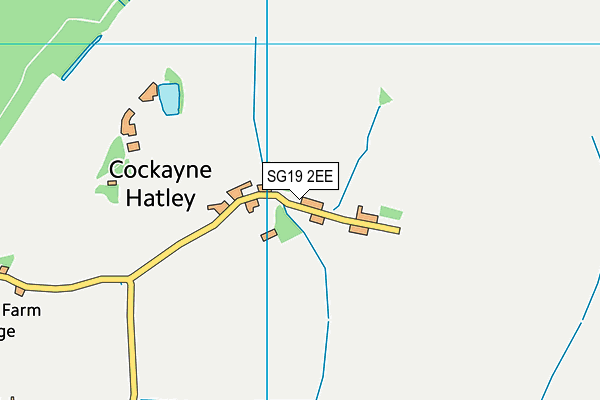 SG19 2EE map - OS VectorMap District (Ordnance Survey)