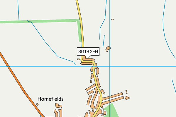 SG19 2EH map - OS VectorMap District (Ordnance Survey)