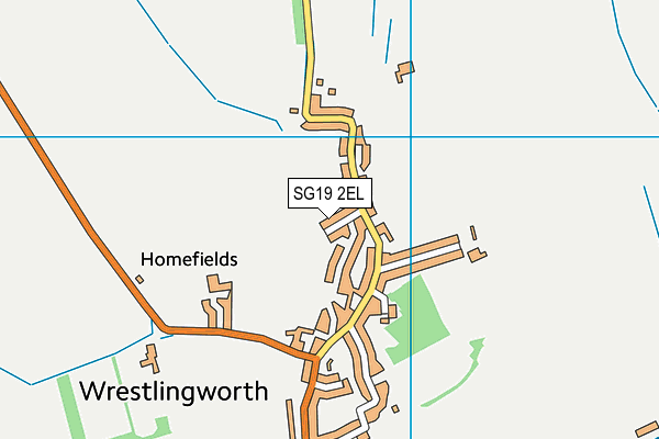 SG19 2EL map - OS VectorMap District (Ordnance Survey)