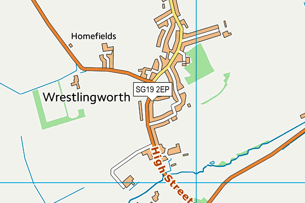 SG19 2EP map - OS VectorMap District (Ordnance Survey)