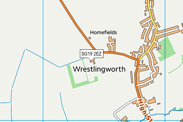 SG19 2EZ map - OS VectorMap District (Ordnance Survey)