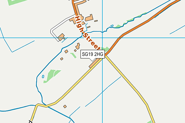 SG19 2HG map - OS VectorMap District (Ordnance Survey)