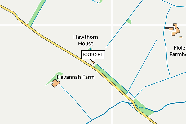 SG19 2HL map - OS VectorMap District (Ordnance Survey)