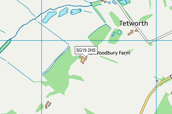 SG19 2HS map - OS VectorMap District (Ordnance Survey)