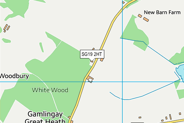 SG19 2HT map - OS VectorMap District (Ordnance Survey)