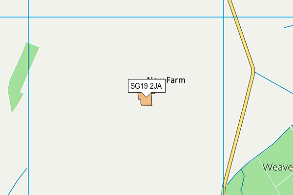 SG19 2JA map - OS VectorMap District (Ordnance Survey)