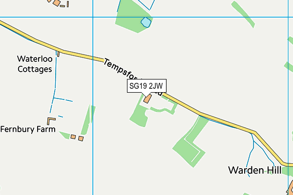 SG19 2JW map - OS VectorMap District (Ordnance Survey)