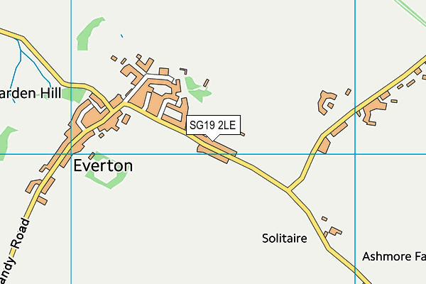 SG19 2LE map - OS VectorMap District (Ordnance Survey)