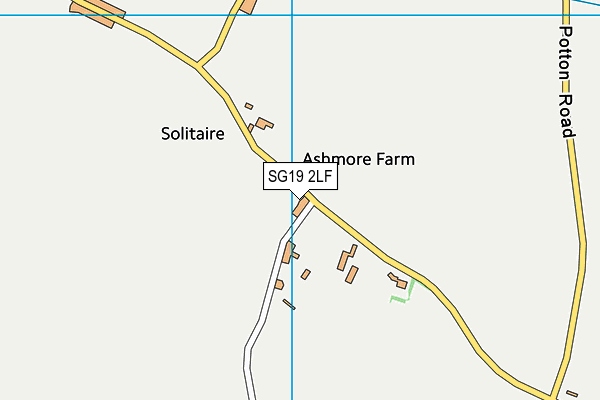 SG19 2LF map - OS VectorMap District (Ordnance Survey)