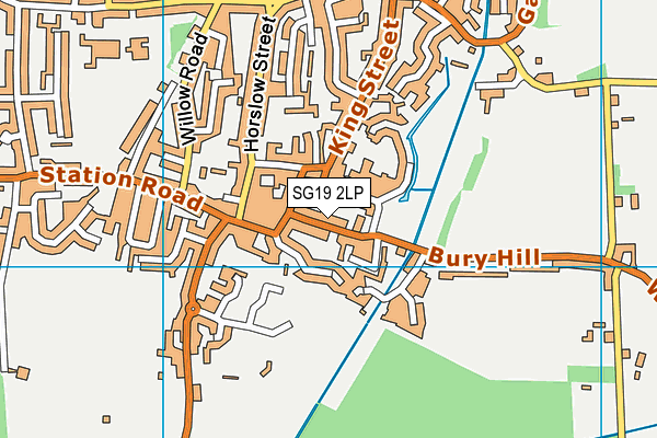 SG19 2LP map - OS VectorMap District (Ordnance Survey)