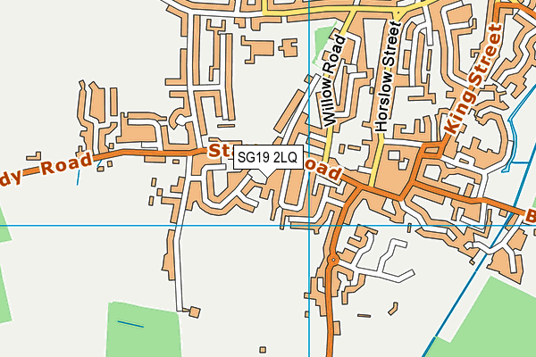 SG19 2LQ map - OS VectorMap District (Ordnance Survey)