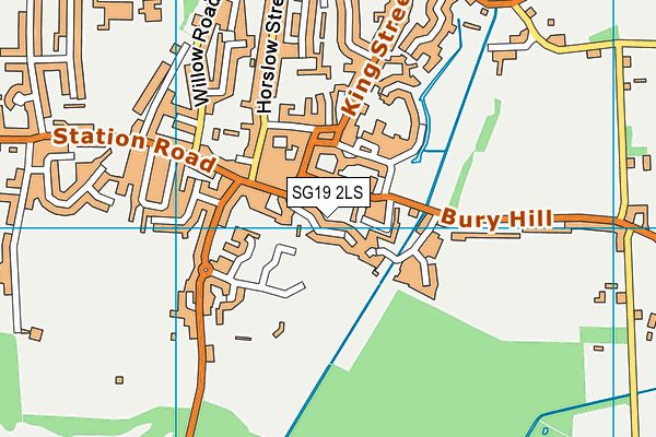 SG19 2LS map - OS VectorMap District (Ordnance Survey)