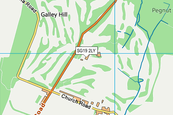 John O'gaunt Golf Club map (SG19 2LY) - OS VectorMap District (Ordnance Survey)