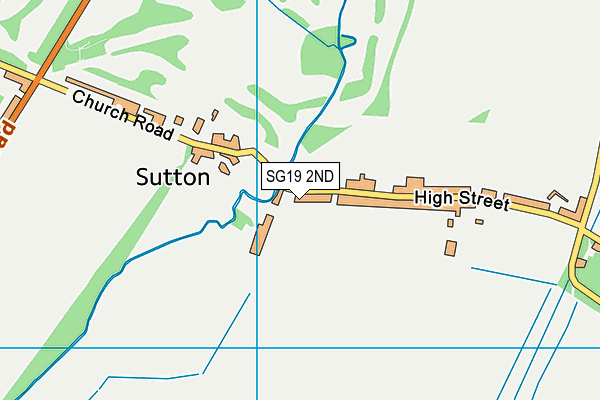 SG19 2ND map - OS VectorMap District (Ordnance Survey)