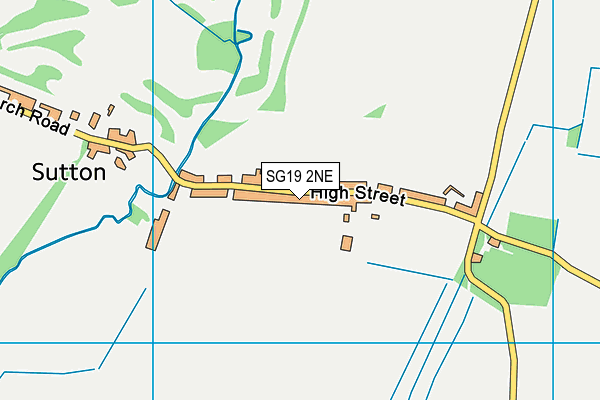 SG19 2NE map - OS VectorMap District (Ordnance Survey)