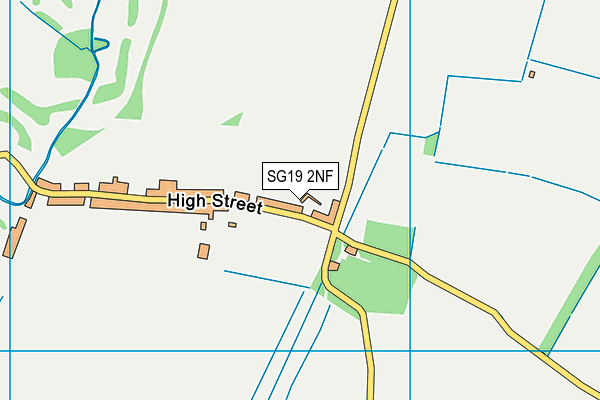 SG19 2NF map - OS VectorMap District (Ordnance Survey)