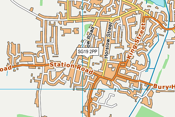 SG19 2PP map - OS VectorMap District (Ordnance Survey)
