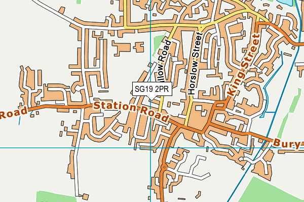 SG19 2PR map - OS VectorMap District (Ordnance Survey)