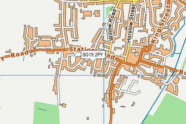SG19 2PY map - OS VectorMap District (Ordnance Survey)