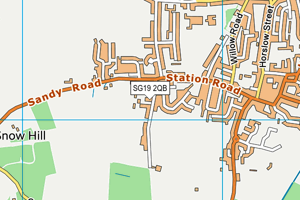 SG19 2QB map - OS VectorMap District (Ordnance Survey)