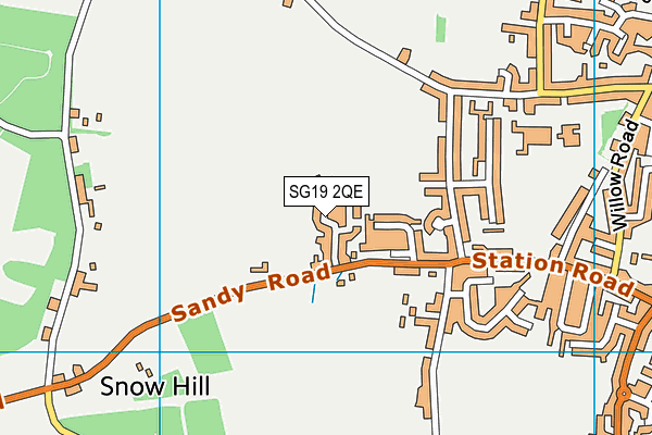 SG19 2QE map - OS VectorMap District (Ordnance Survey)