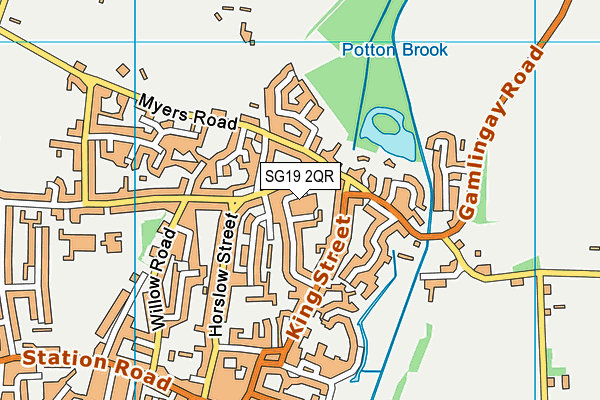 SG19 2QR map - OS VectorMap District (Ordnance Survey)