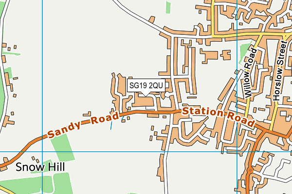 SG19 2QU map - OS VectorMap District (Ordnance Survey)