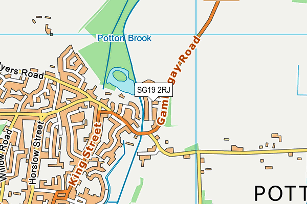 SG19 2RJ map - OS VectorMap District (Ordnance Survey)