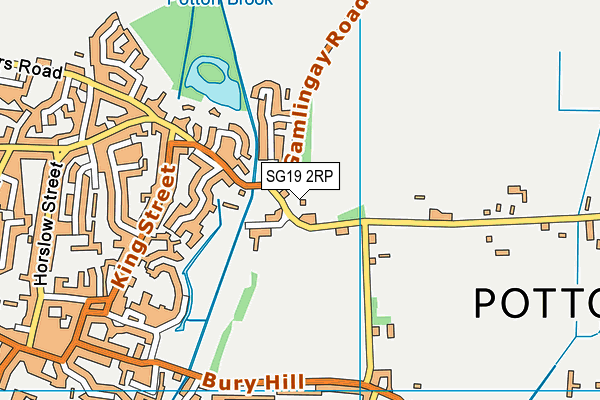 SG19 2RP map - OS VectorMap District (Ordnance Survey)