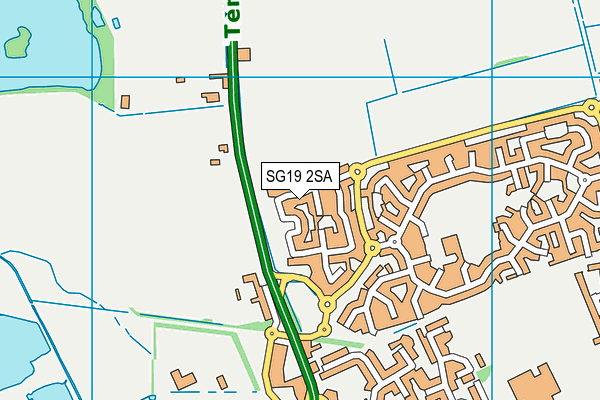 SG19 2SA map - OS VectorMap District (Ordnance Survey)