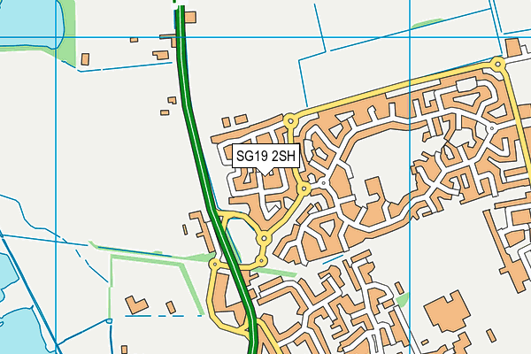 SG19 2SH map - OS VectorMap District (Ordnance Survey)