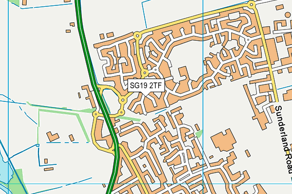 SG19 2TF map - OS VectorMap District (Ordnance Survey)