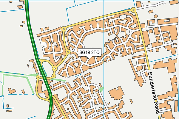 SG19 2TQ map - OS VectorMap District (Ordnance Survey)