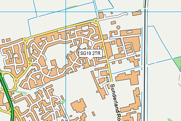 SG19 2TR map - OS VectorMap District (Ordnance Survey)