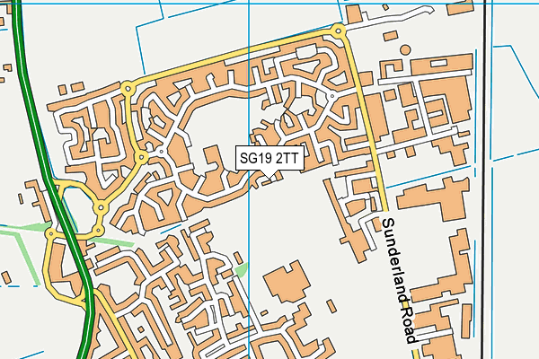 SG19 2TT map - OS VectorMap District (Ordnance Survey)