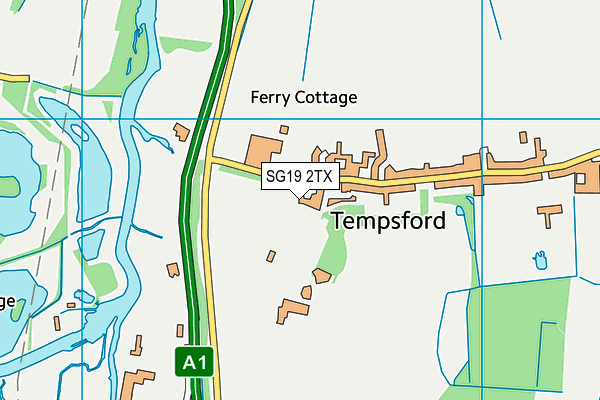 SG19 2TX map - OS VectorMap District (Ordnance Survey)