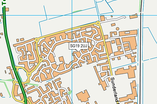 SG19 2UJ map - OS VectorMap District (Ordnance Survey)