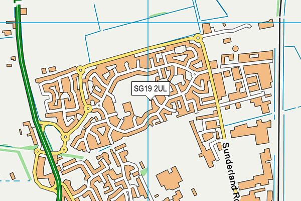 SG19 2UL map - OS VectorMap District (Ordnance Survey)